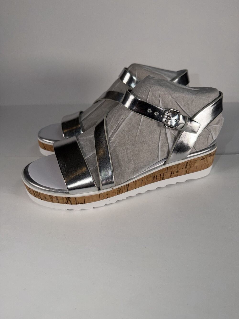 New In Box Marc Fisher Women's Grandie Treaded Flatform Wedge Sandals Size 6.5M